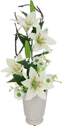 Kunstpflanze Lilien | Weiß