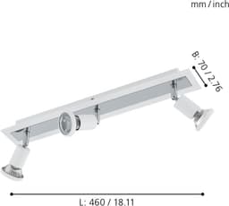 EGLO SARRIA LED Deckenspots | Weiß
