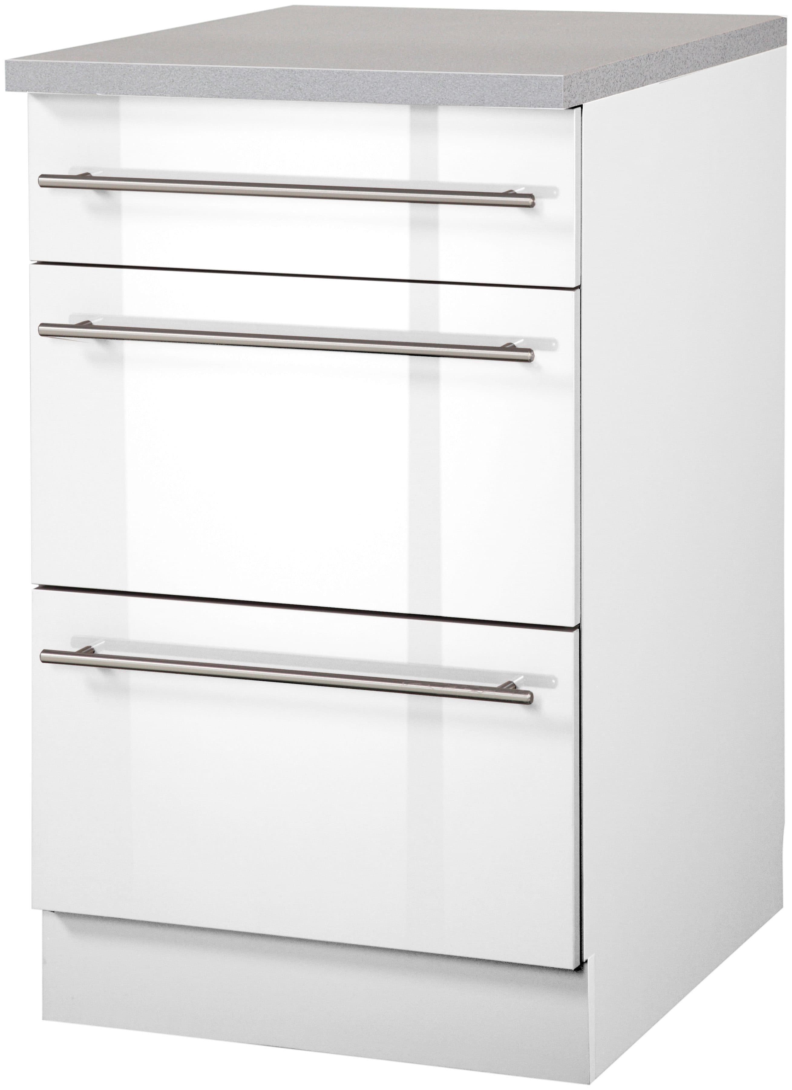 wiho Küchen Unterschrank Chicago 50 cm | Weiß