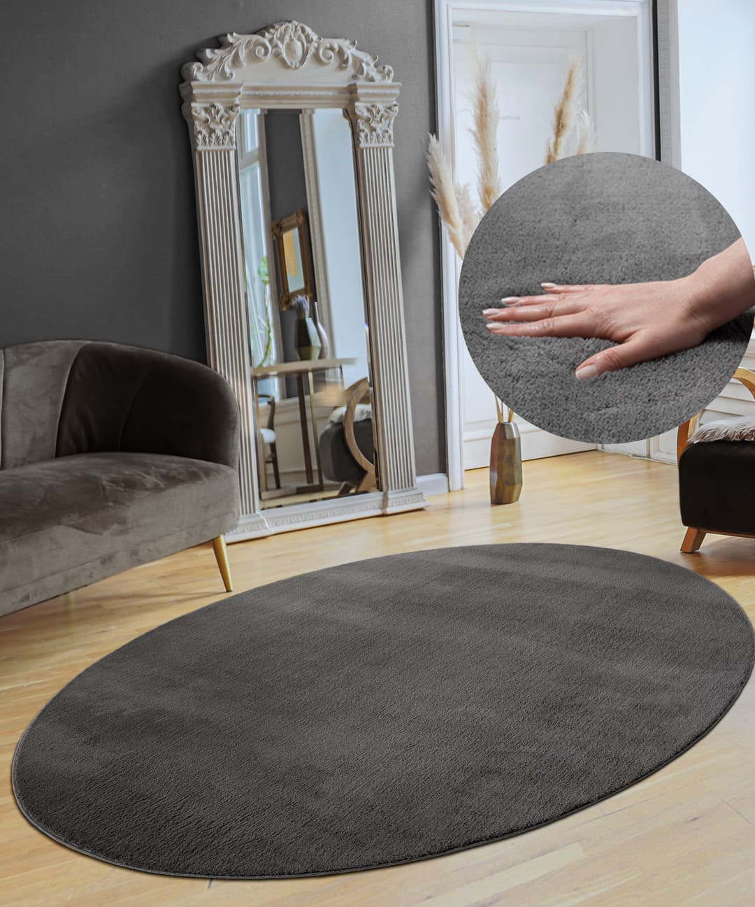 the carpet Teppich Relax | Grau
