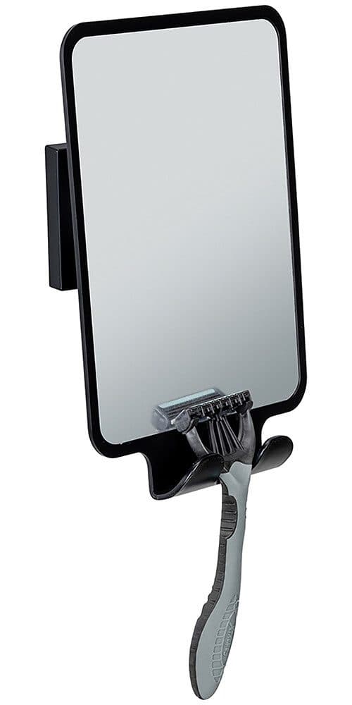WENKO Wandspiegel Vacuum-Loc® Modell Quadro | Schwarz