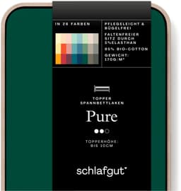 Schlafgut Spannbettlaken PURE TOPPER | Grün