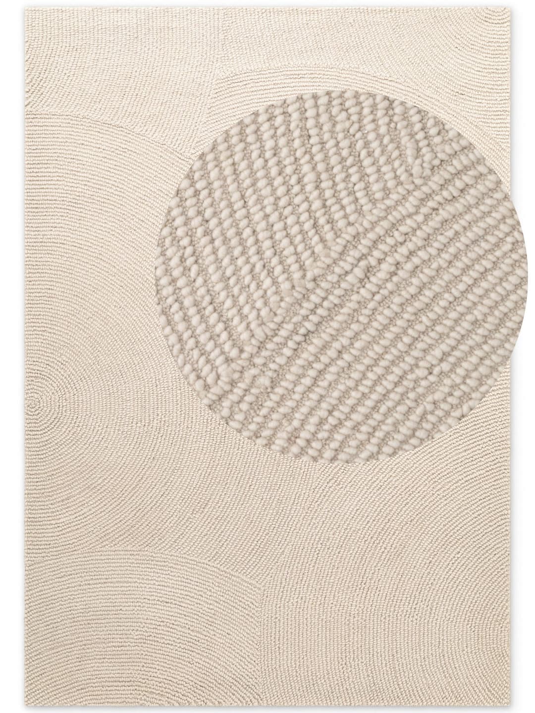 HANSE Home Wollteppich Calmio | Weiß