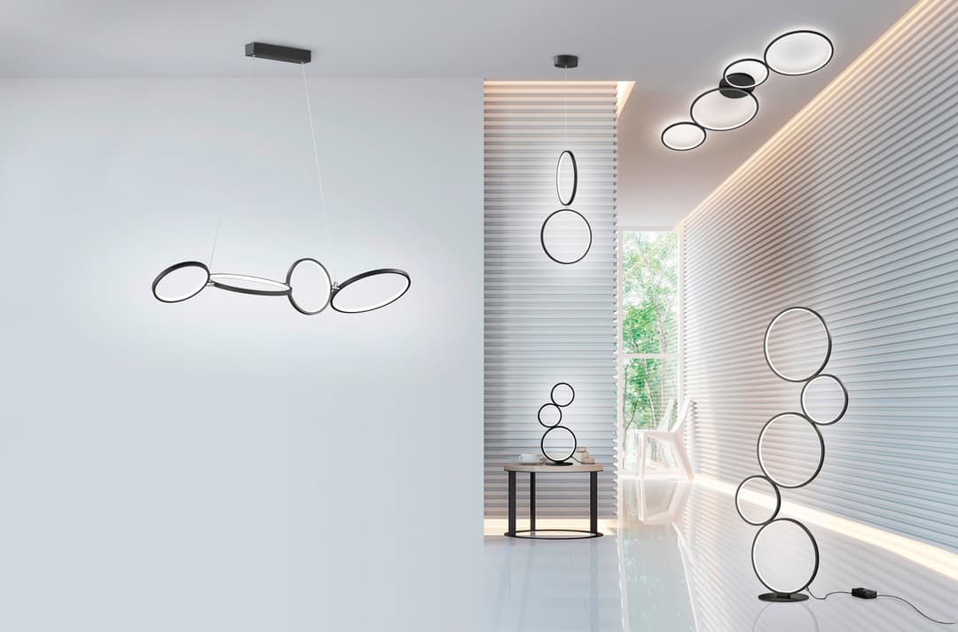 TRIO Leuchten LED Stehlampe Rondo | Schwarz