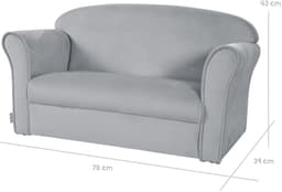 roba® Kindersofa Lil Sofa | Grau