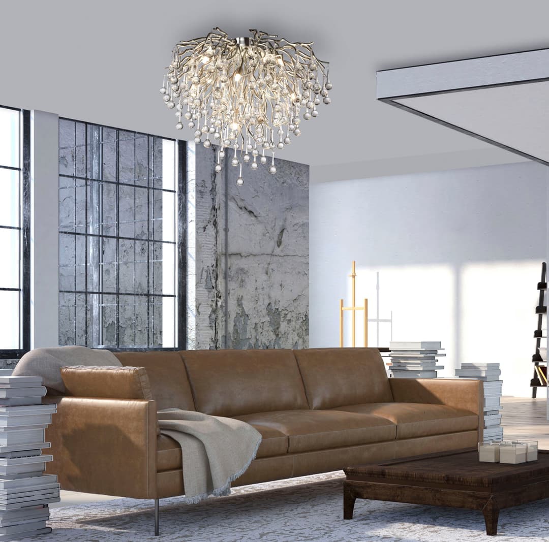 Paul Neuhaus Deckenleuchte ICICLE | Silber