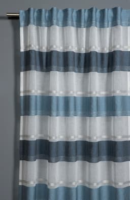 GARDINIA Gardine Schal mit Gardinenband Etamine | Blau