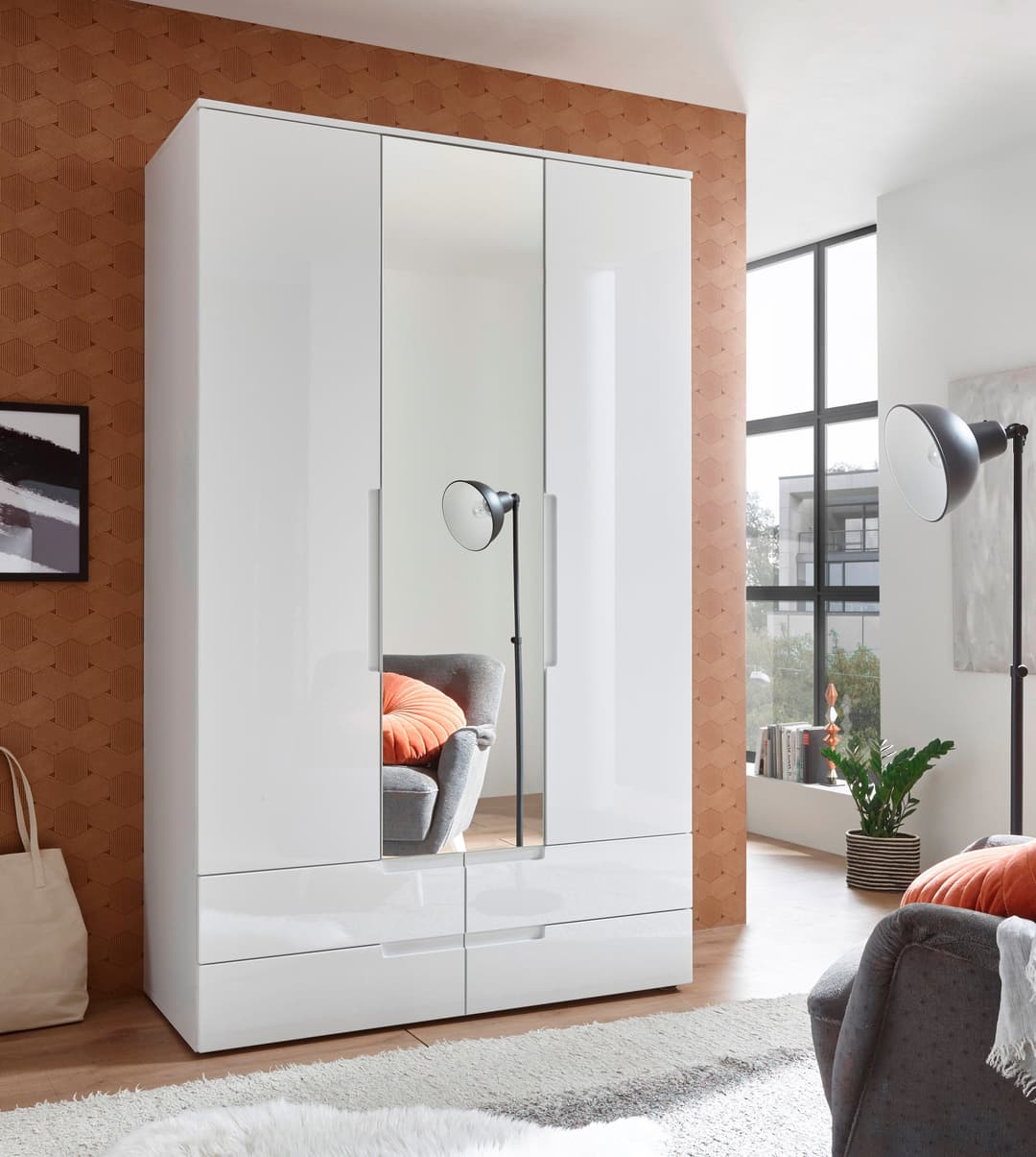 Schlafkontor Drehtürenschrank Spice | Weiß
