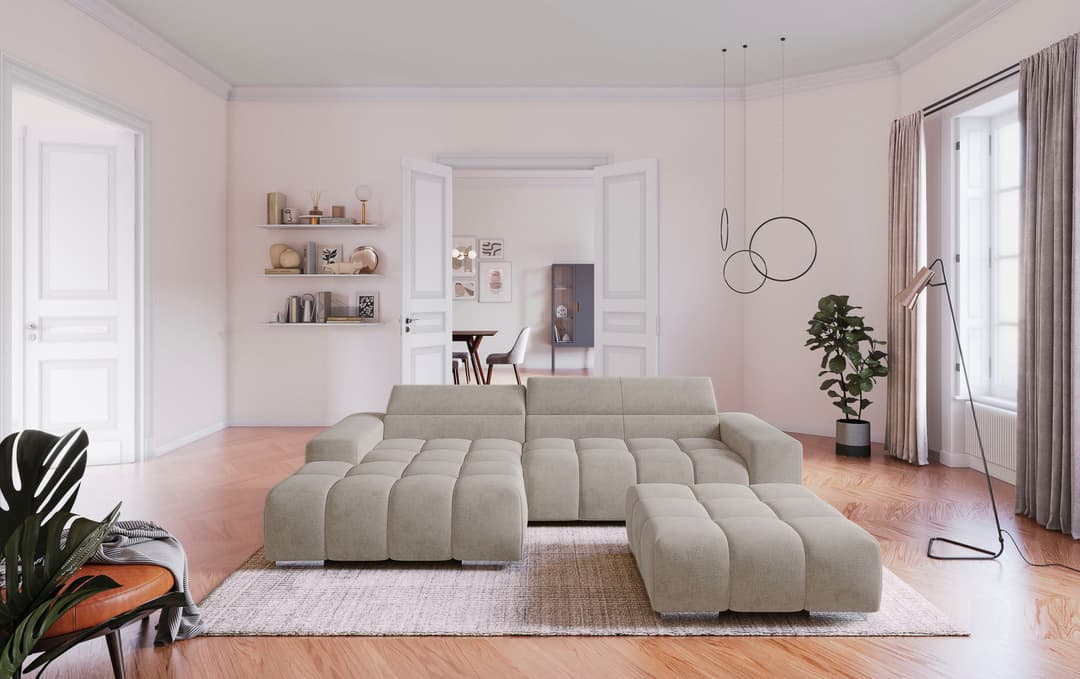 COTTA Ecksofa Orion L-Form | Beige
