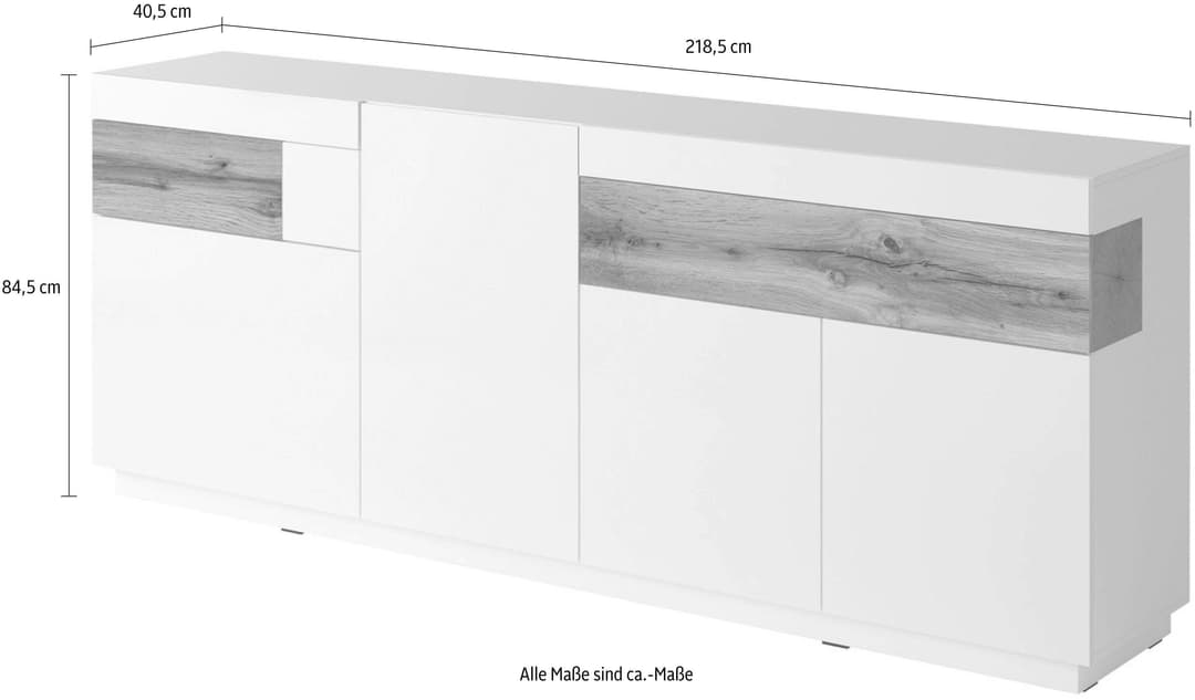 OTTO home Sideboard SILKE | Weiß