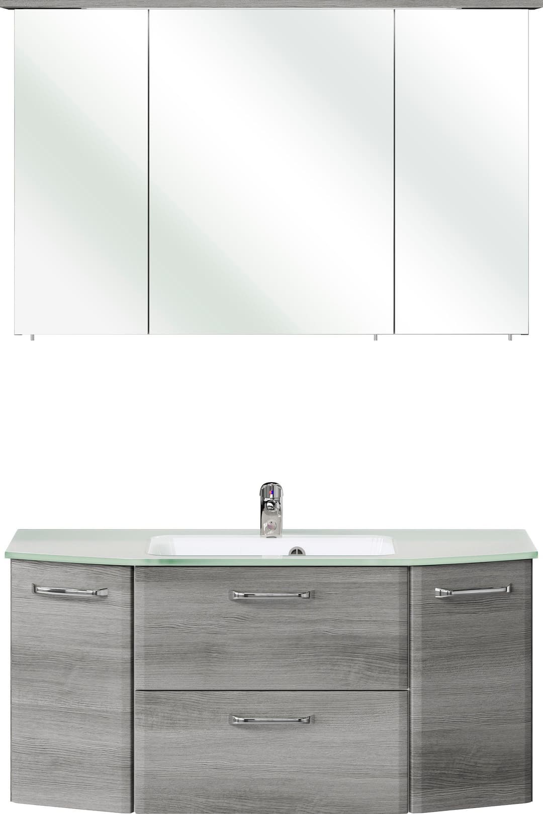 Saphir Quickset 328 Badmöbel-Set | Grau