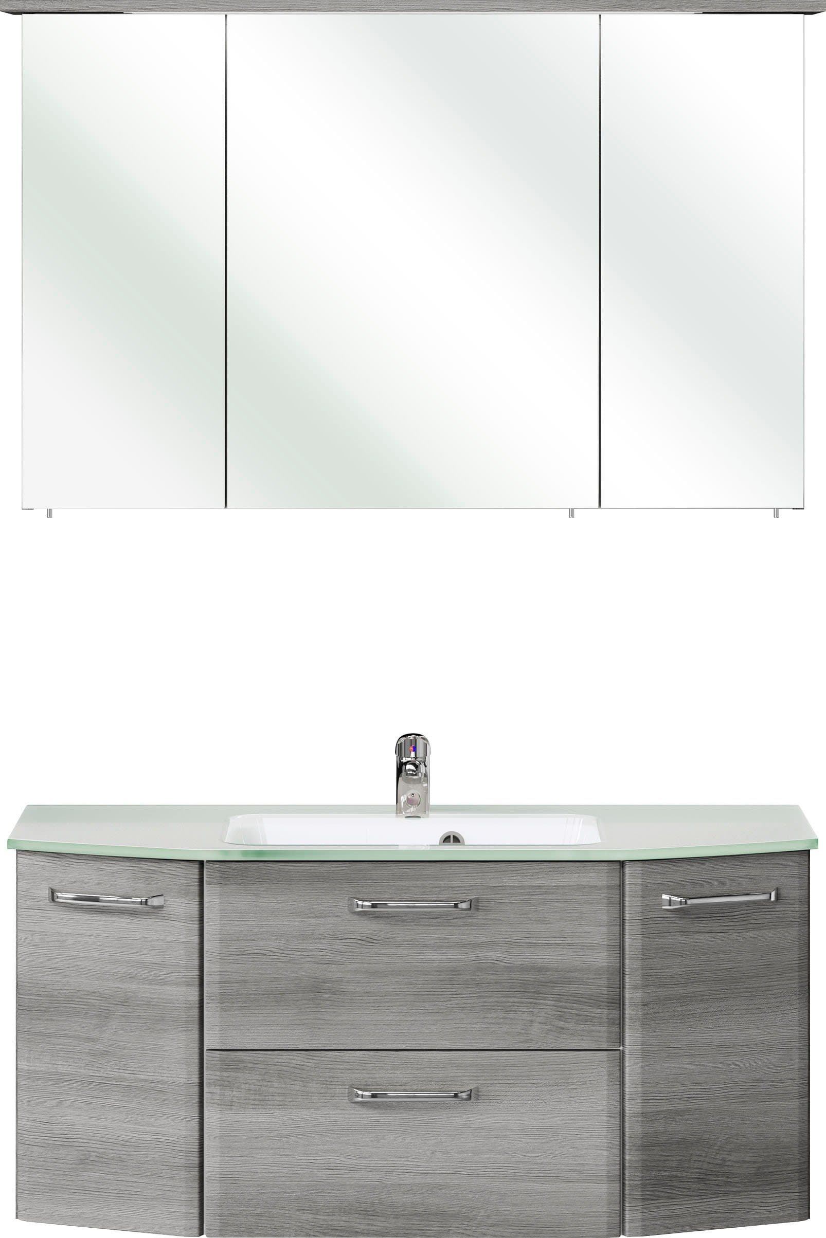 Saphir Quickset 328 Badmöbel-Set | Grau