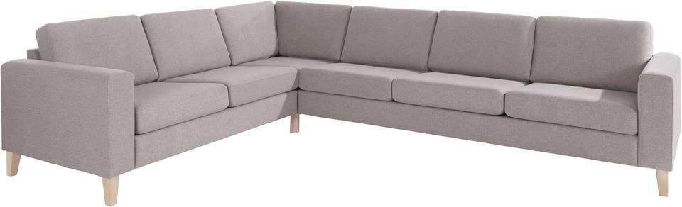 ATLANTIC home collection Ecksofa Terra L-Form | Grau