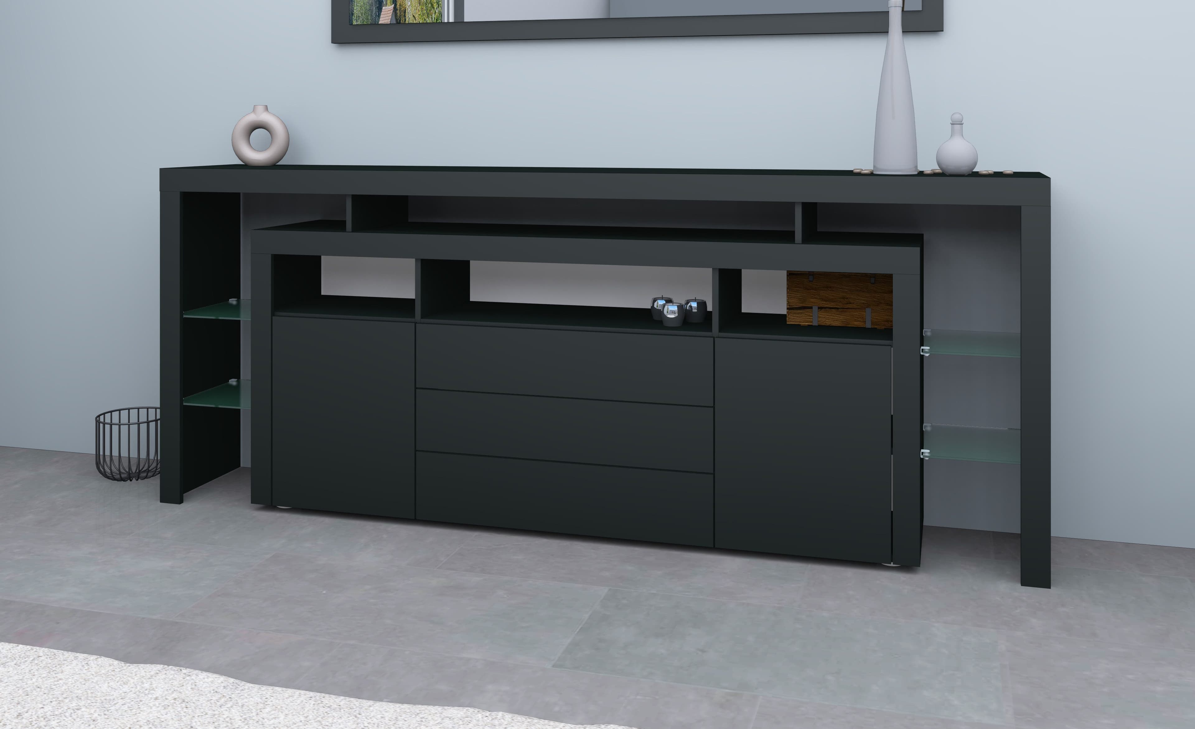 borchardt Möbel Sideboard Rosario | Schwarz