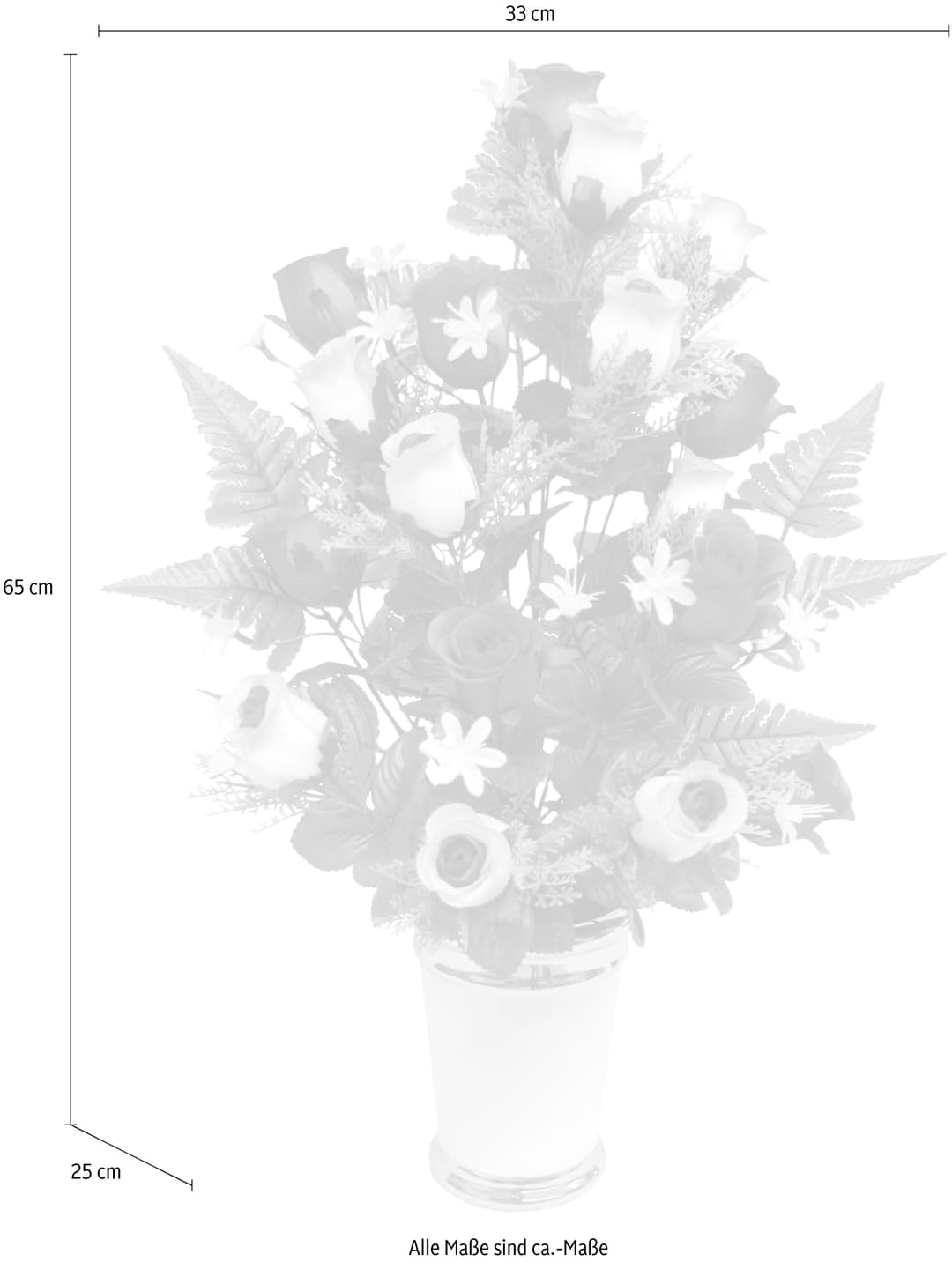Kunstpflanze Rosen Rosen | Mehrfarbig