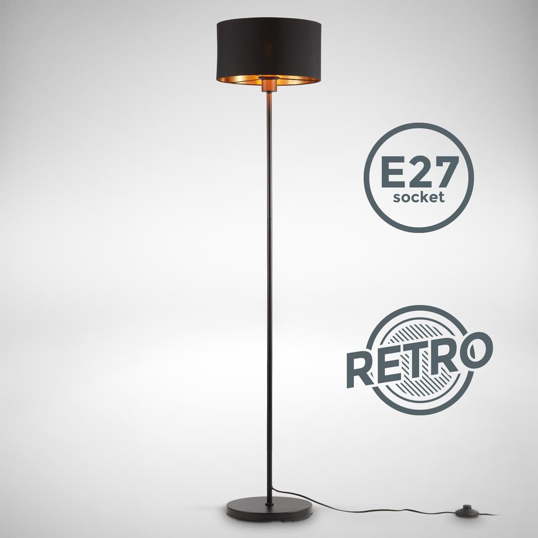 B.K.Licht Stehlampe BKL1417 | Schwarz