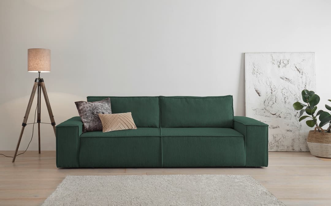 Home affaire 3-Sitzer SHERWOOD Schlafsofa | Grün