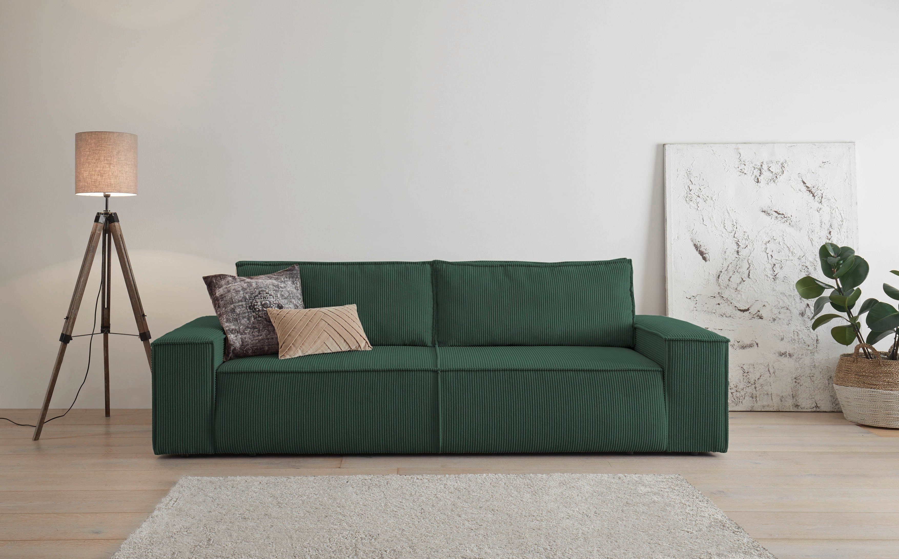 Home affaire 3-Sitzer SHERWOOD Schlafsofa | Grün