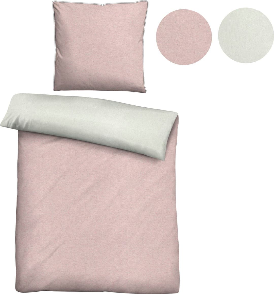 Biberna Hermal Flanell Bettwäsche | Rosa