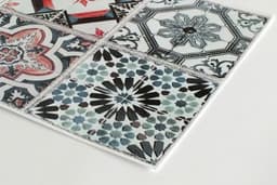 queence Fliesenaufkleber Unifarben (Set) | Grau
