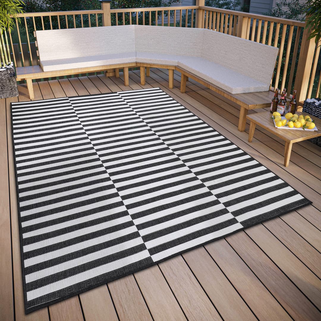 HANSE Home Sisalteppich Viela Outdoor Wendeteppich | Schwarz