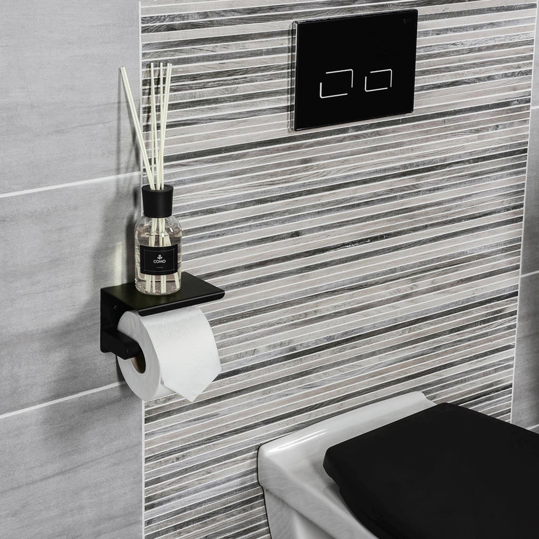 CORNAT Toilettenpapierhalter | Schwarz