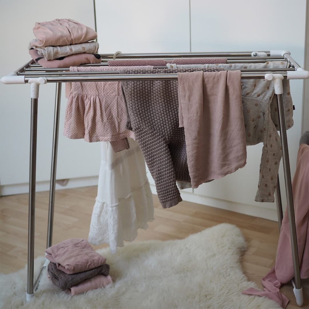 WENKO Wäscheständer Profi Single | Silber