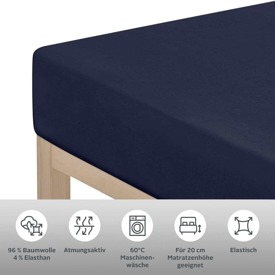 OTTO home Spannbettlaken Cremona | Blau