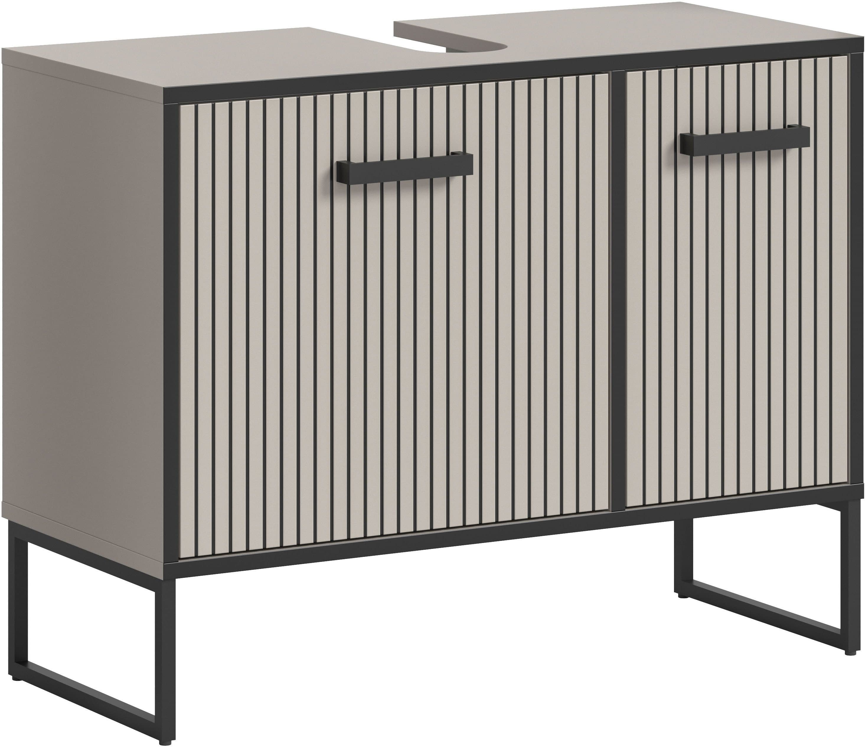 welltime Waschbeckenunterschrank Locri | Grau