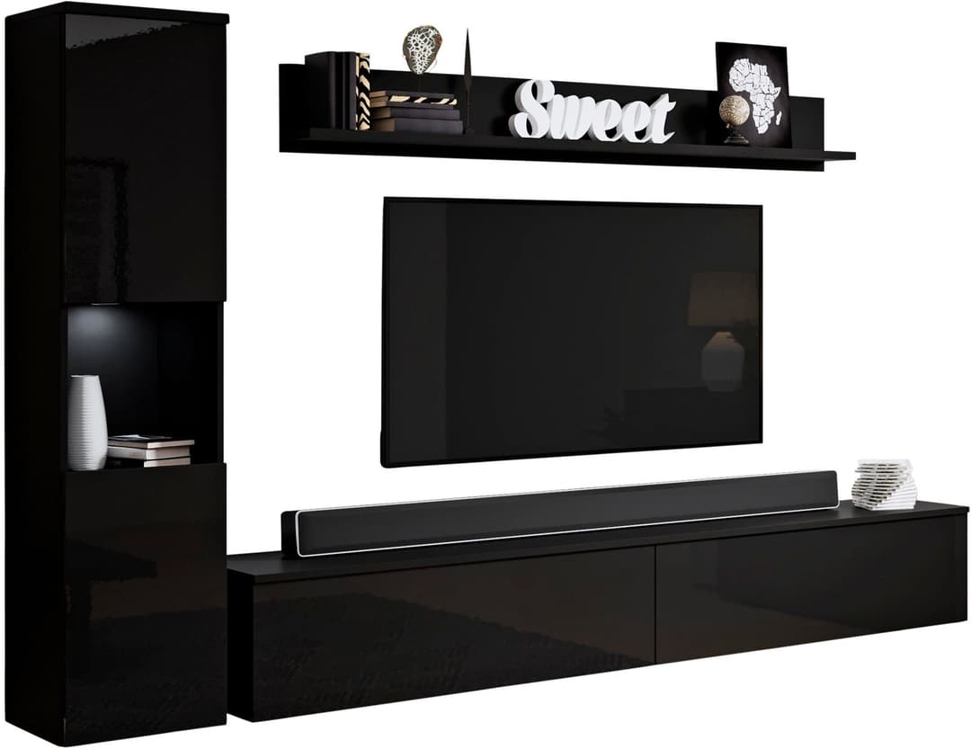OTTO home Wohnwand PARIS | Schwarz