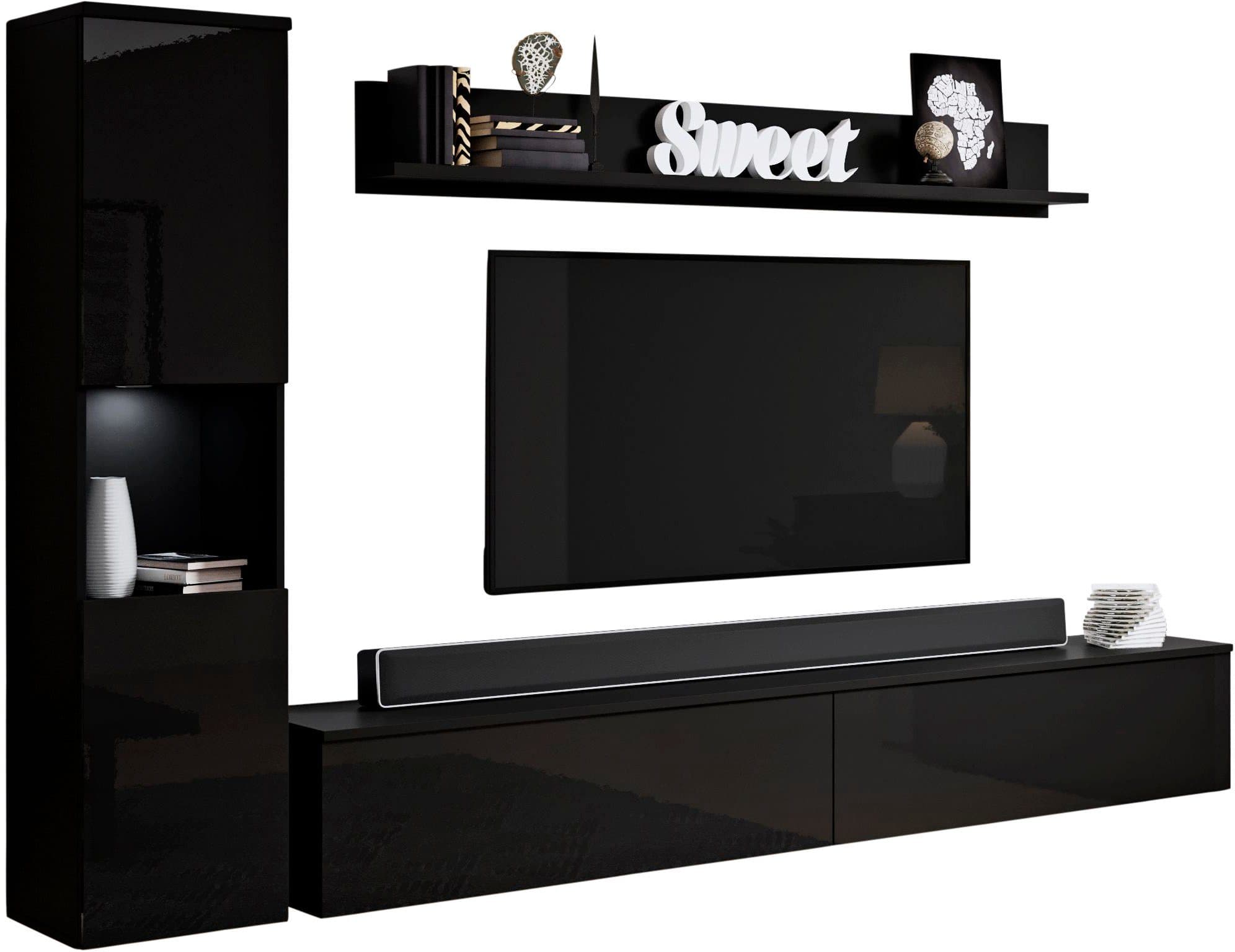 OTTO home Wohnwand PARIS | Schwarz
