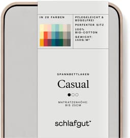 Schlafgut Spannbettlaken CASUAL | Grau
