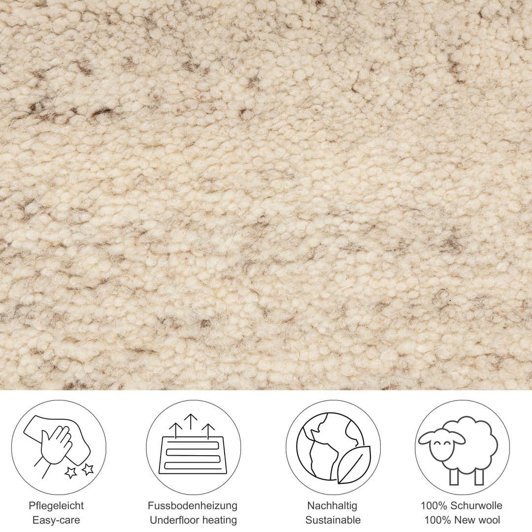 THEKO Wollteppich Taza Royal | Beige