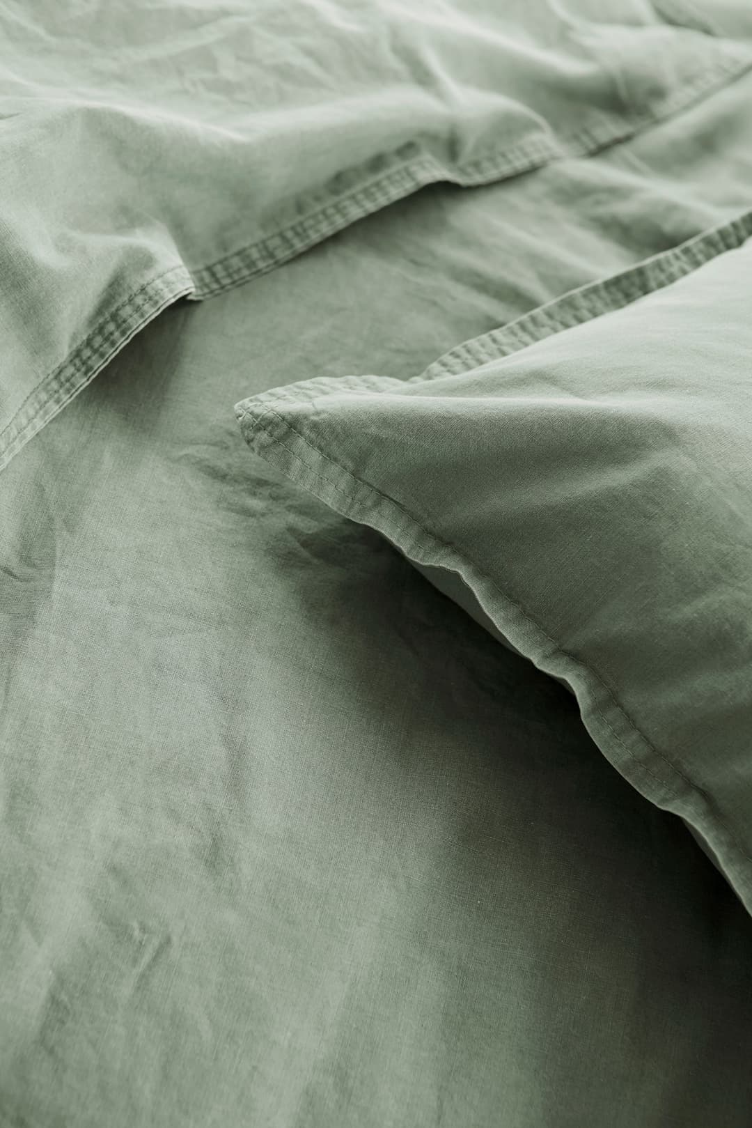 Primera Bettwäsche Stone-Washed | Grün
