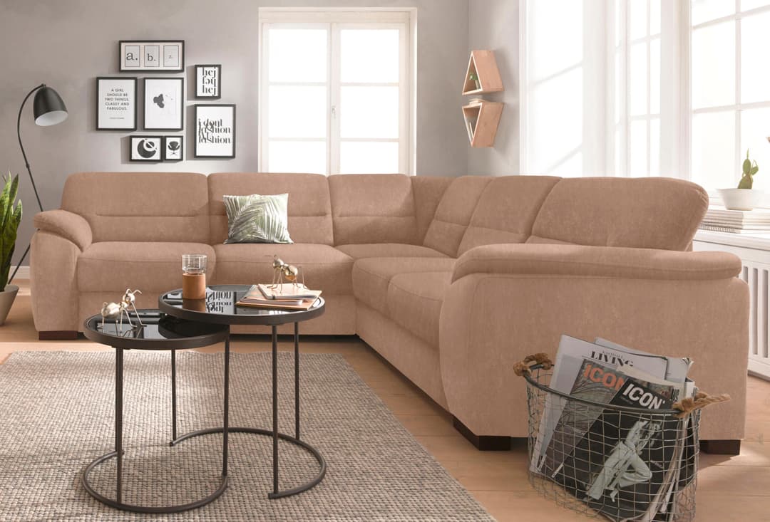 sit&more Ecksofa Montego L-Form | Braun