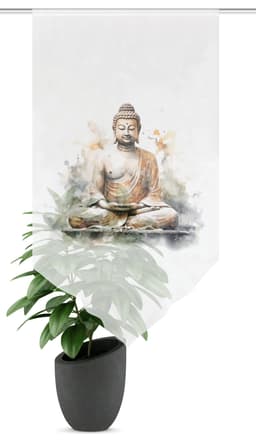 HOME WOHNIDEEN Scheibengardine ZAYRA | Mehrfarbig