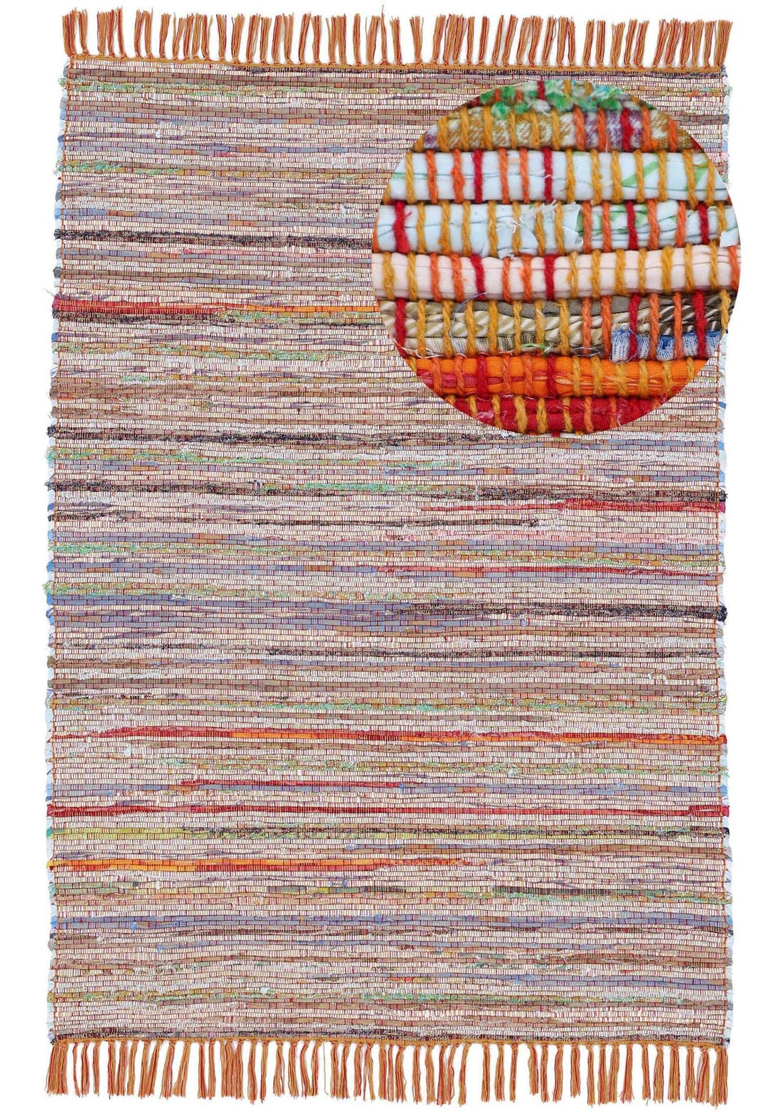 carpetfine Teppich Kelim Chindi | Orange