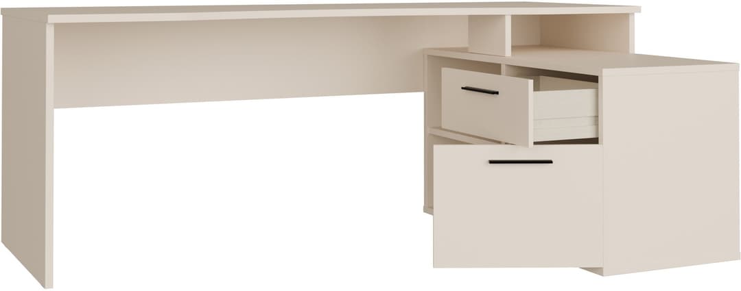 FORTE Eckschreibtisch Tezaur | Beige