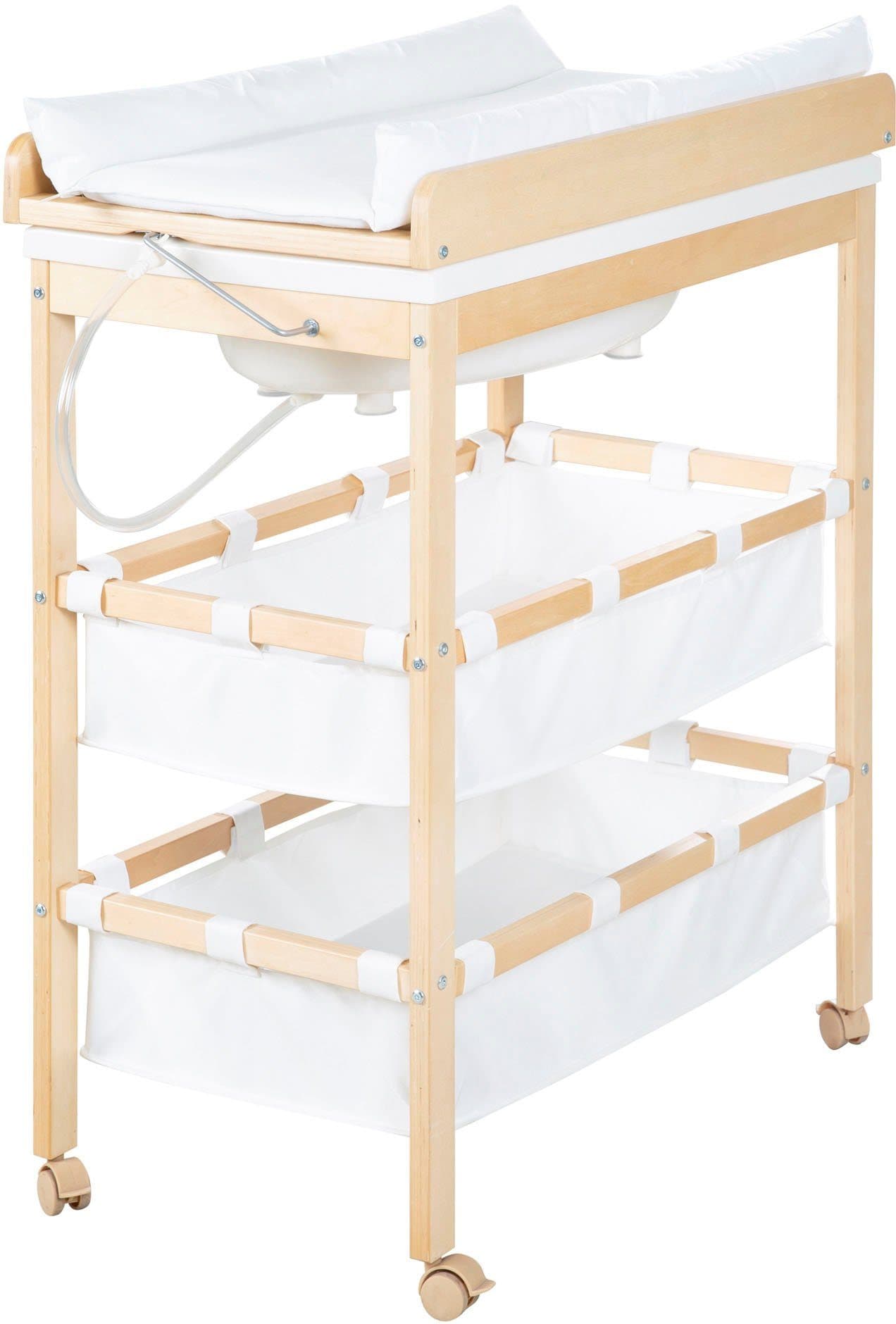 roba® Bade- und Wickelregal Baby Pool | Holztöne