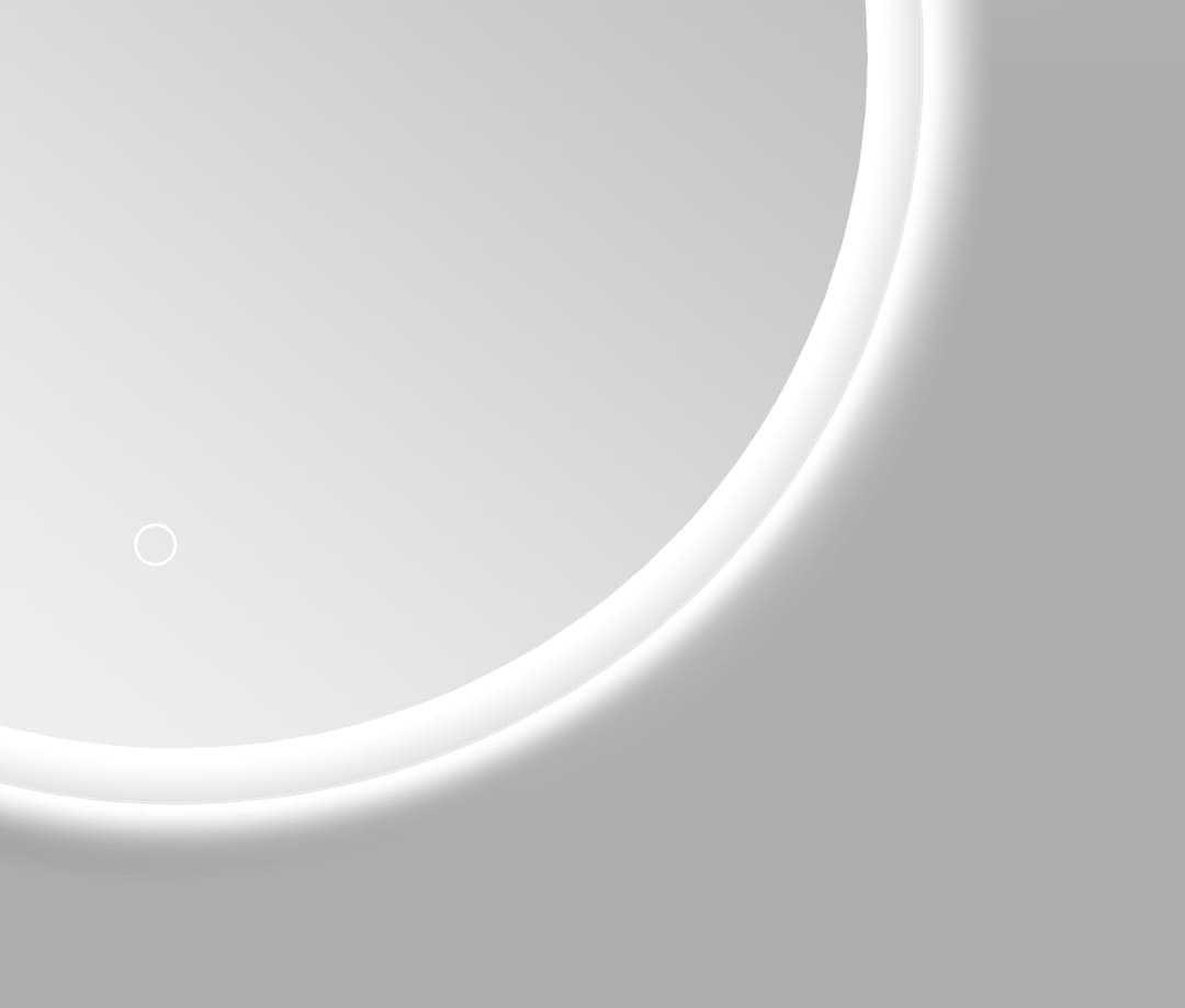 welltime LED-Lichtspiegel Aura | Silber
