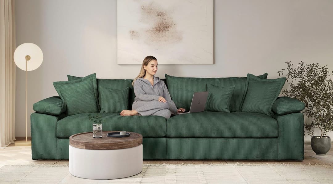 Home affaire Big-Sofa Soft&Cosy XXL | Grün