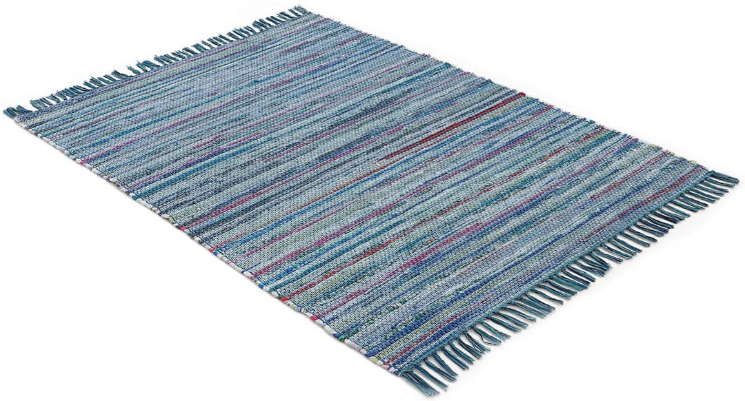 carpetfine Teppich Kelim Chindi | Blau