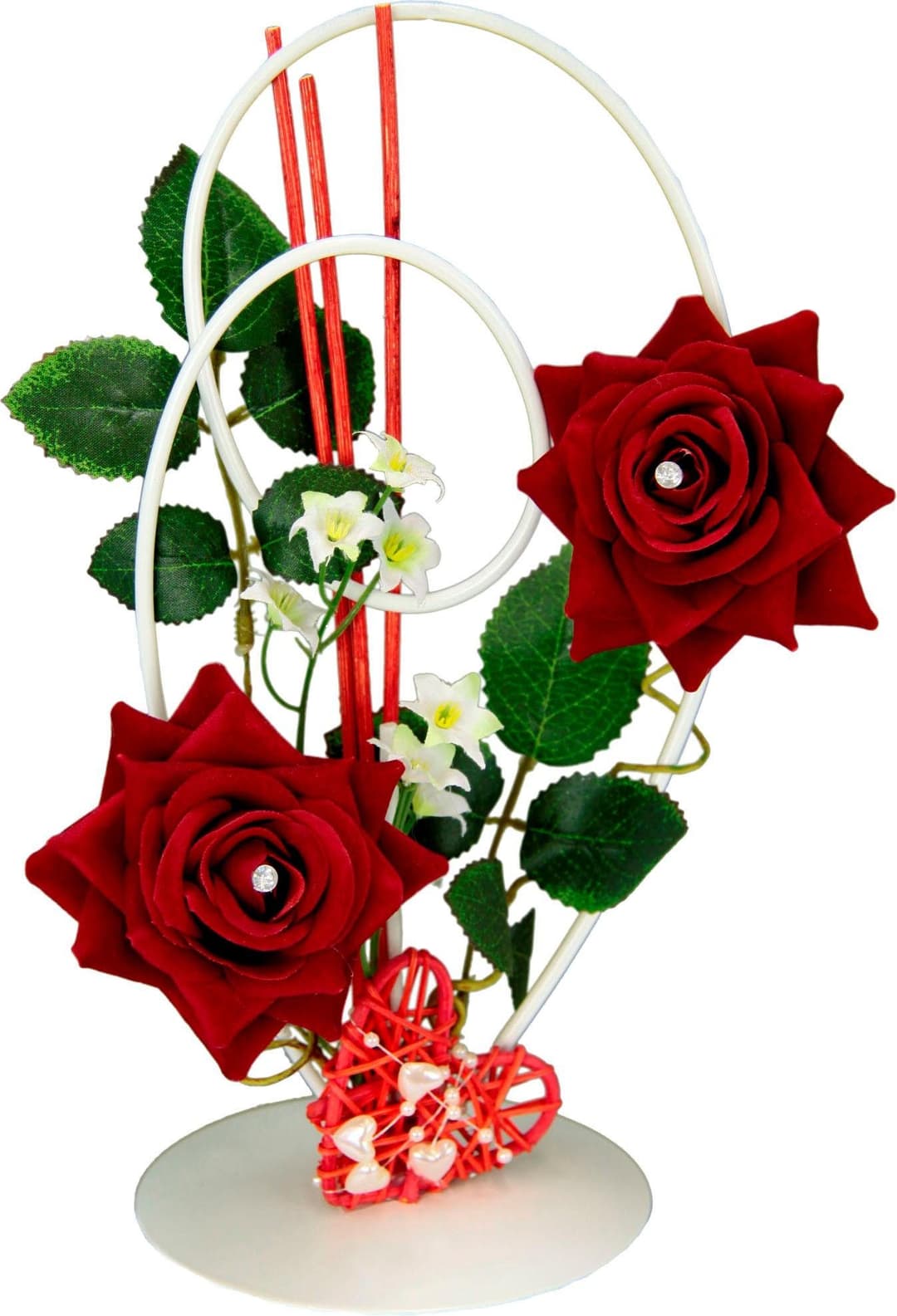 Kunstpflanze Rose | Rot