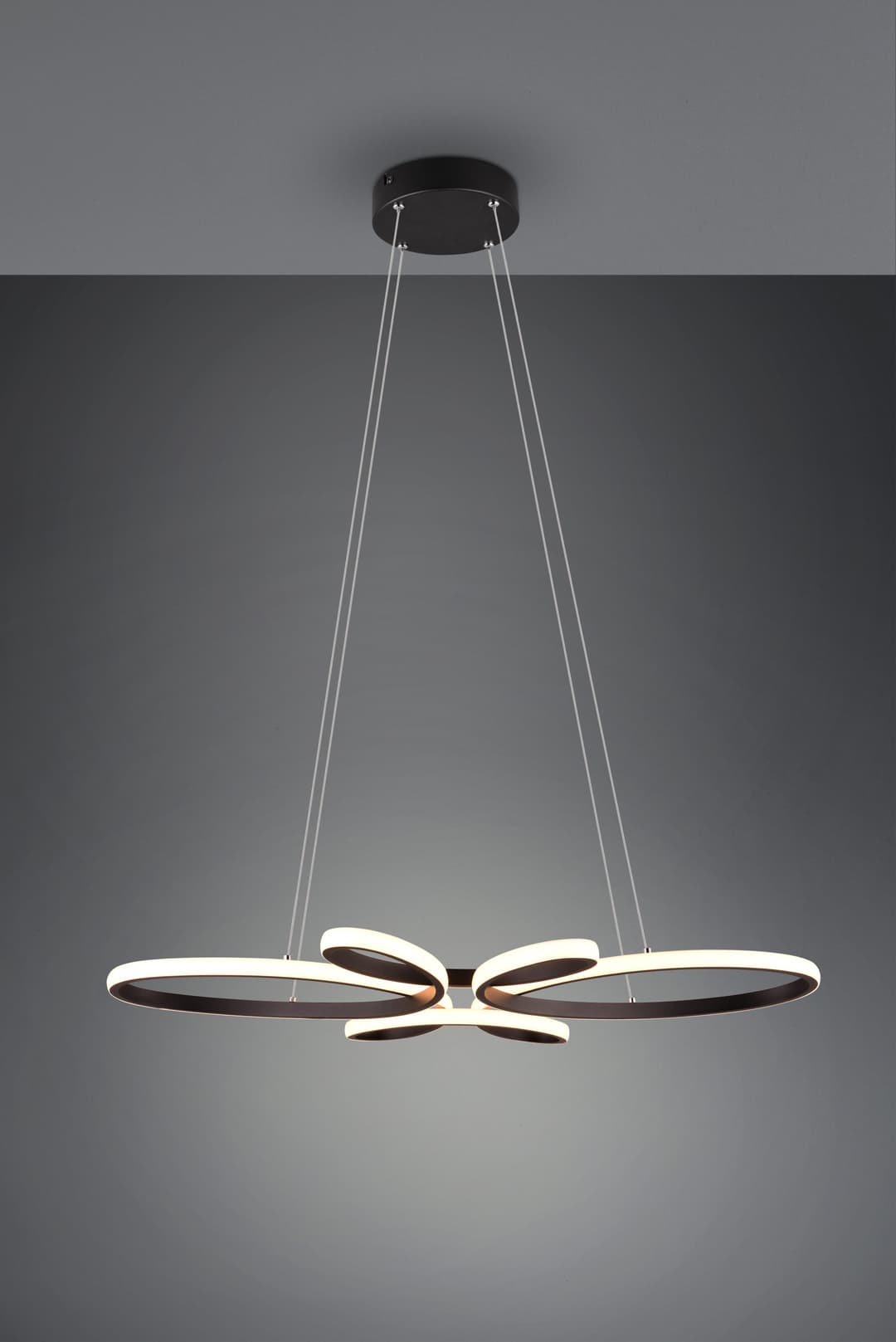 TRIO Leuchten LED Pendelleuchte FLY | Schwarz