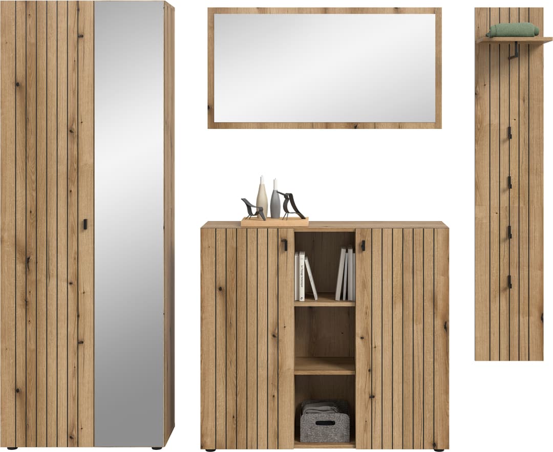 Home affaire Garderoben-Set TATIO | Holztöne