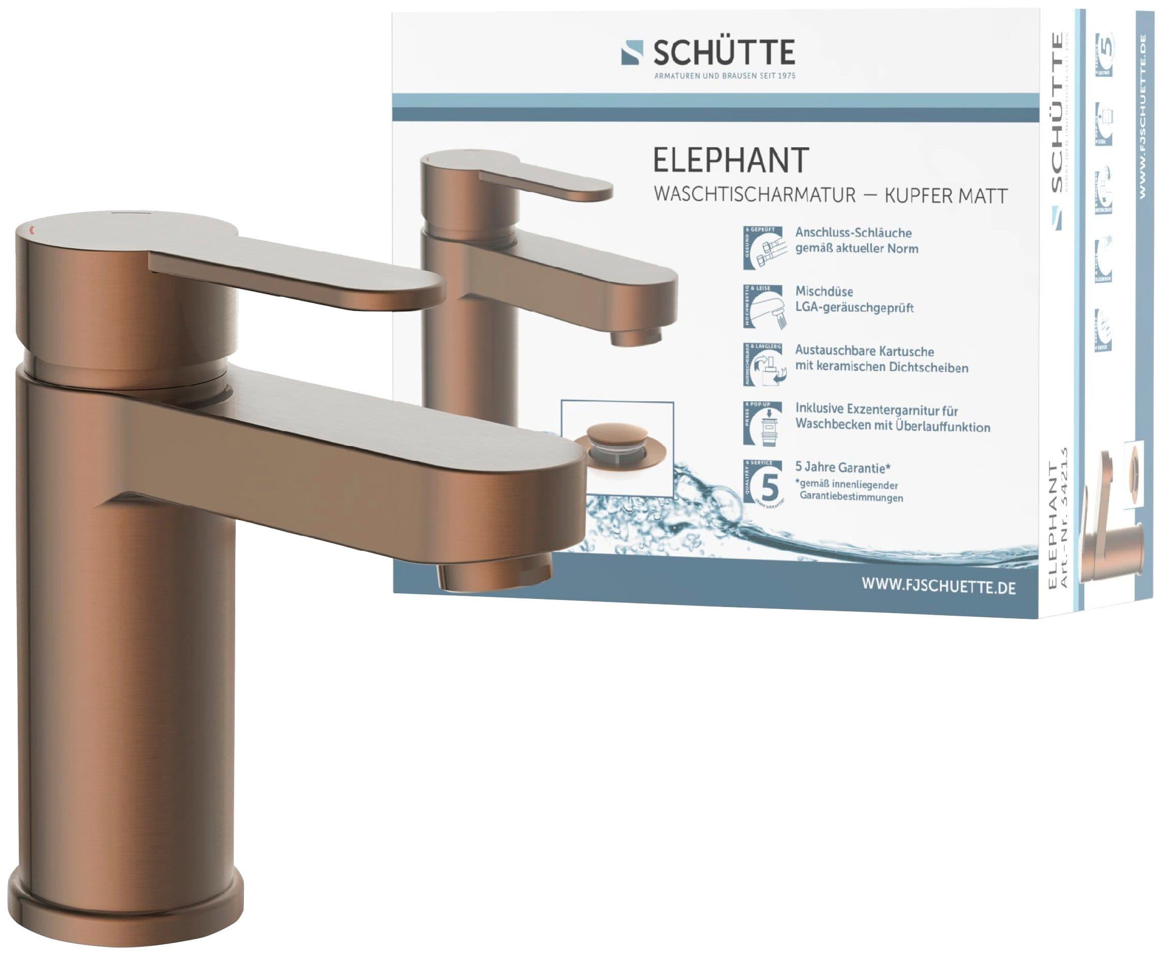 Schütte ELEPHANT Waschtischarmatur | Kupfer