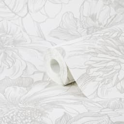 Art for the home Vliestapete Soft Blush Dahlia | Grau