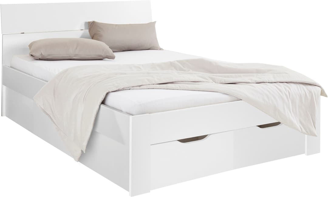 rauch Bett Einzelbett Doppelbett Stauraum FLEXX | Weiß