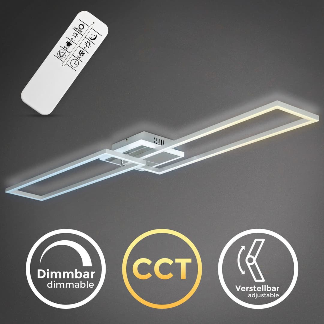 B.K.Licht LED Deckenleuchte BK_FR1439 | Weiß