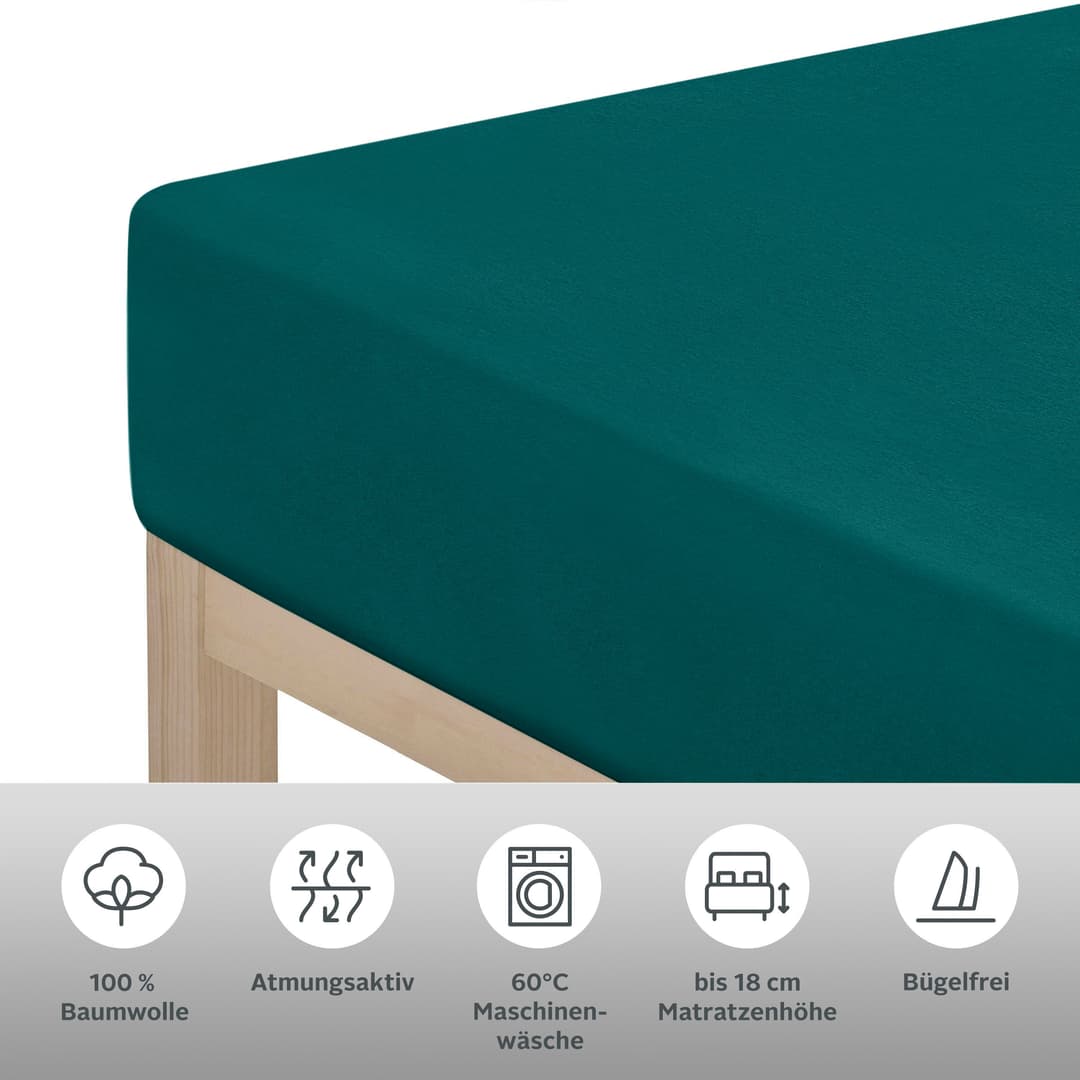 OTTO home Spannbettlaken PHYSALIS Comfort | Grün
